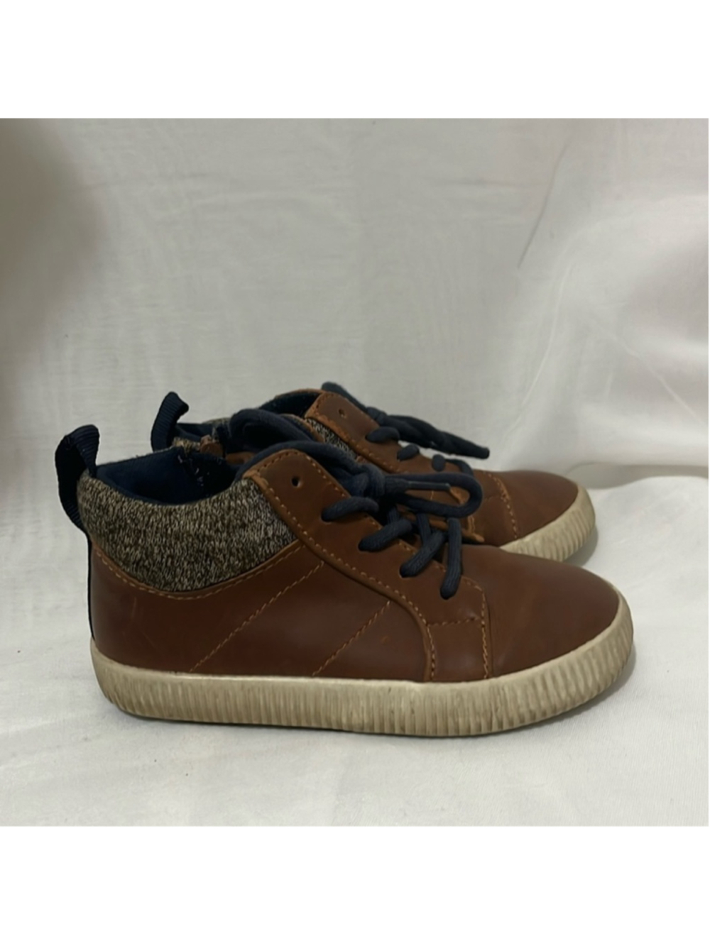 Zara Baby Brown Leather Zip Up Shoes